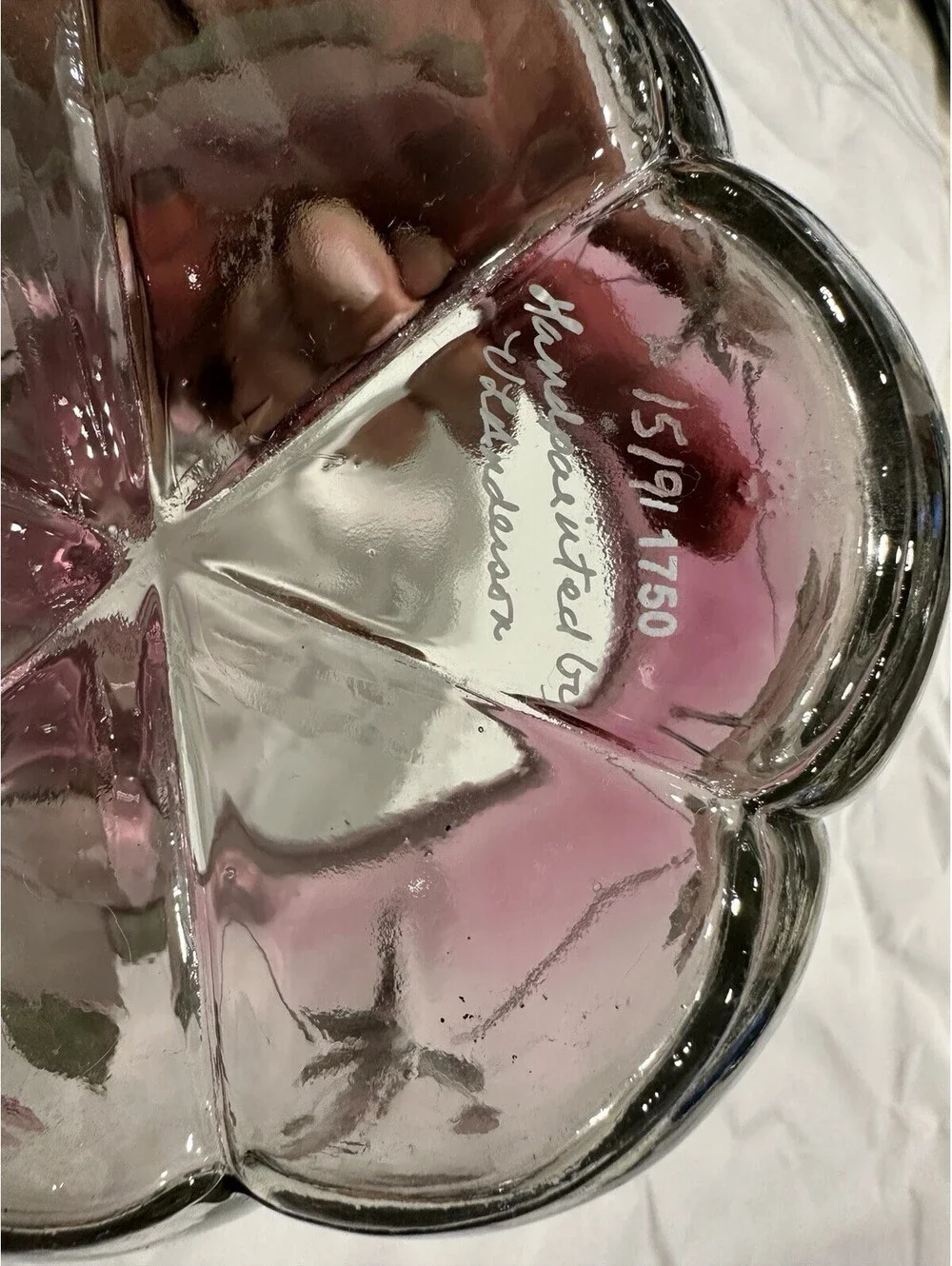 Limited Ed. Fenton Cranberry Glass Melon-Ribbed Rose Bowl Numbered Signed RARE